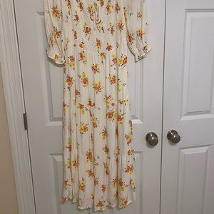 Faithfull the brand, le galet midi dress, camargue floral print, size Large